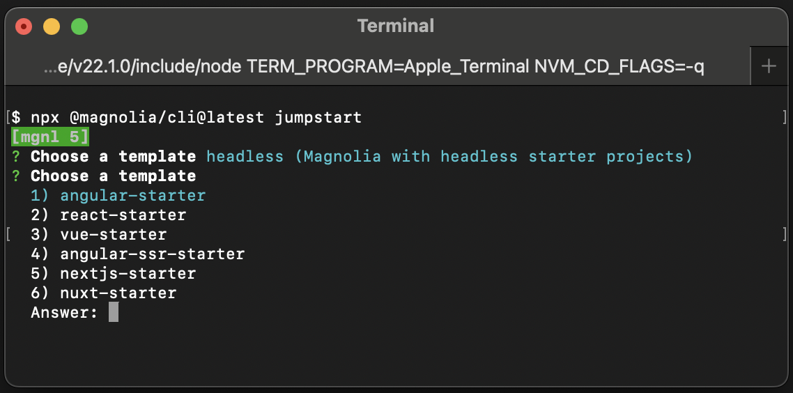 CLI screenshot