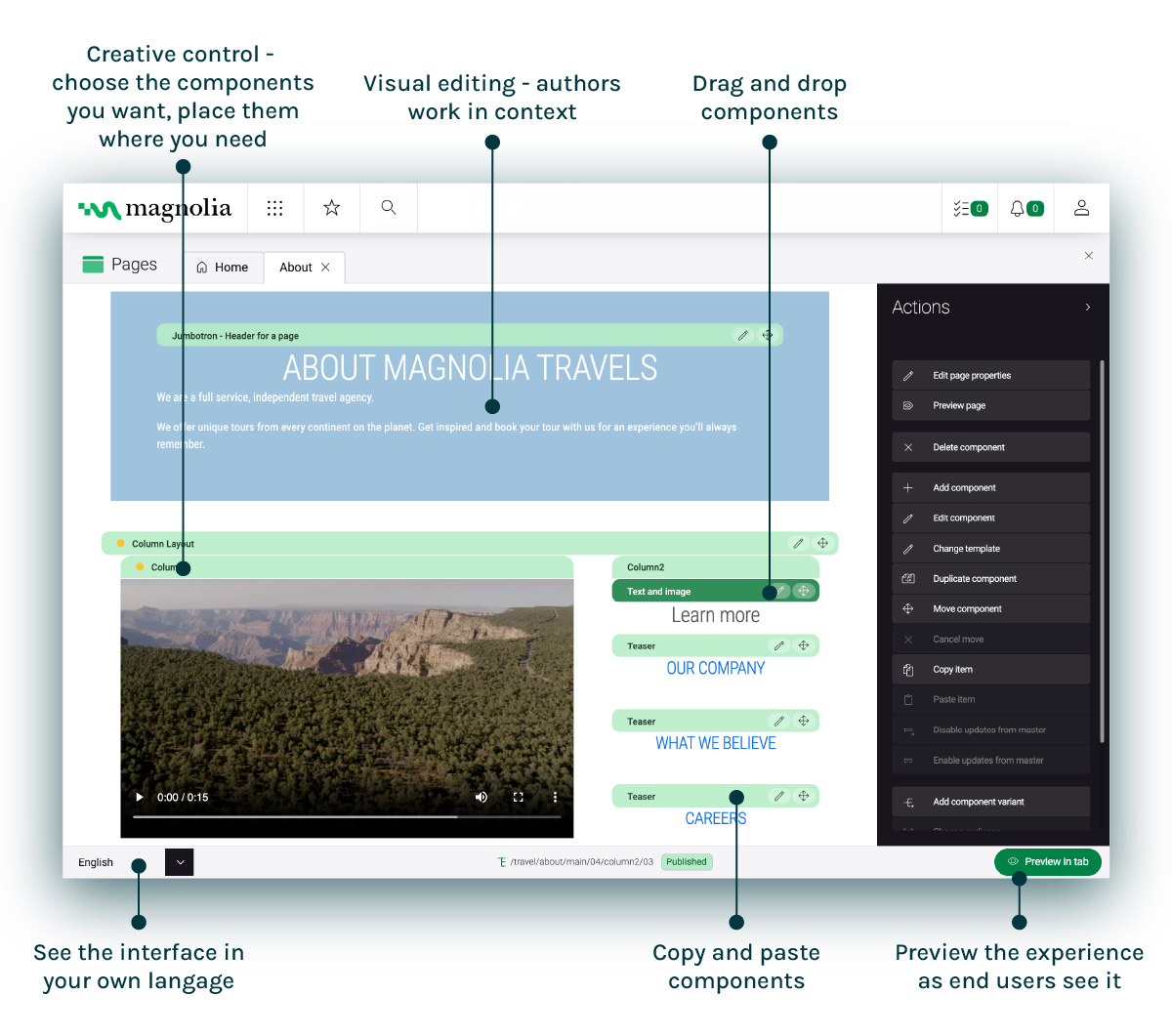 Visual SPA editor